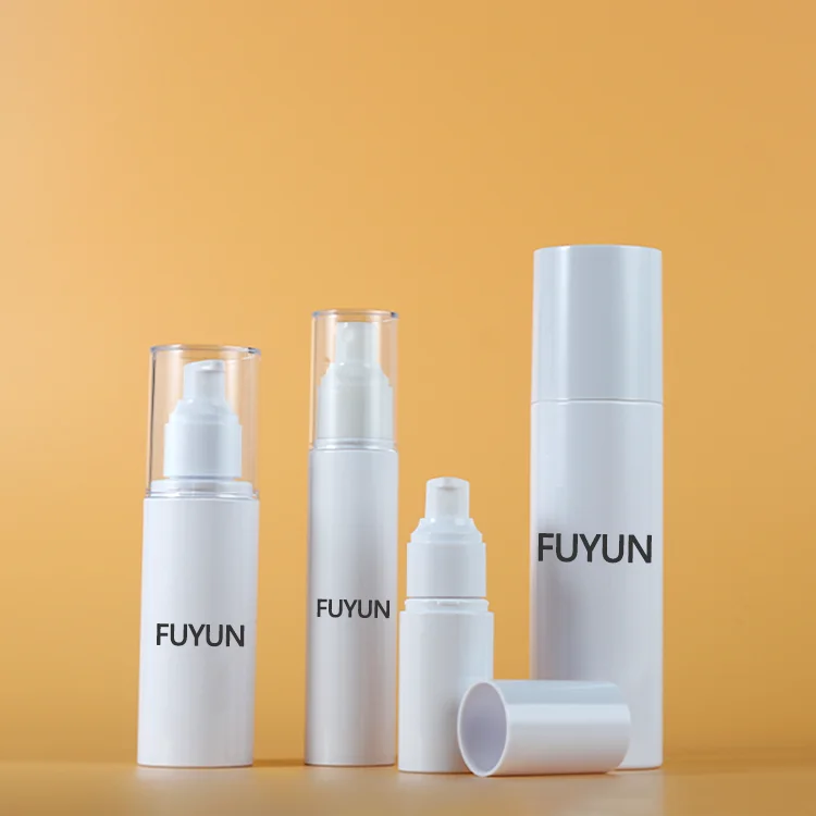Fuyun Ready to Ship Luxury Lotion Spray Bottle 30ml 40ml 50ml~250ml  PET Plastic White Color Cosmetic Spray Lotion Pump Bottles