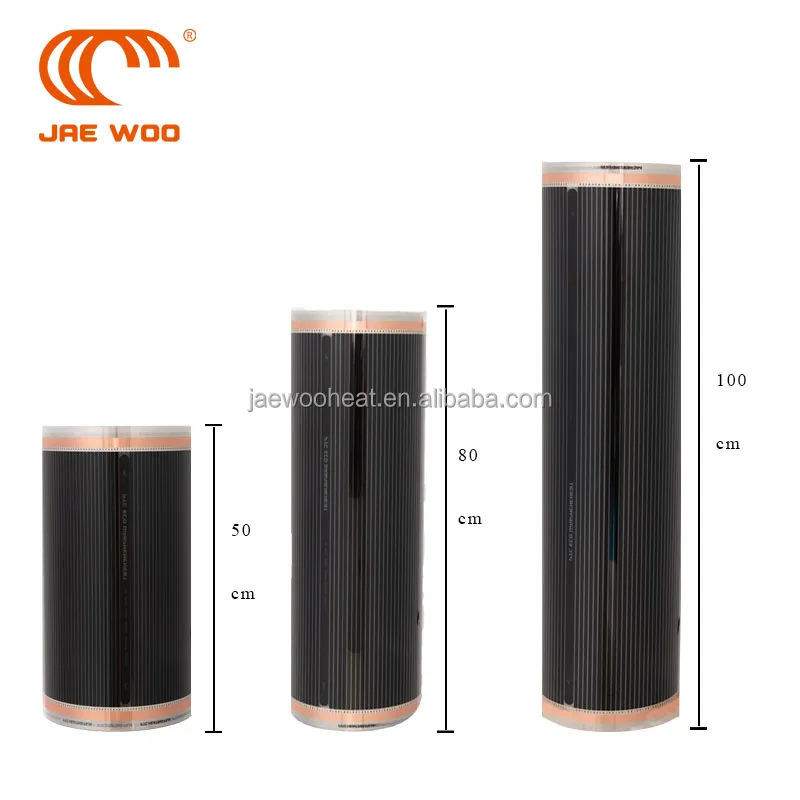 Thin Electric Floor Heating Film  Mat For Radiant Partial Drying, House Heating, And Educational Facility Heating