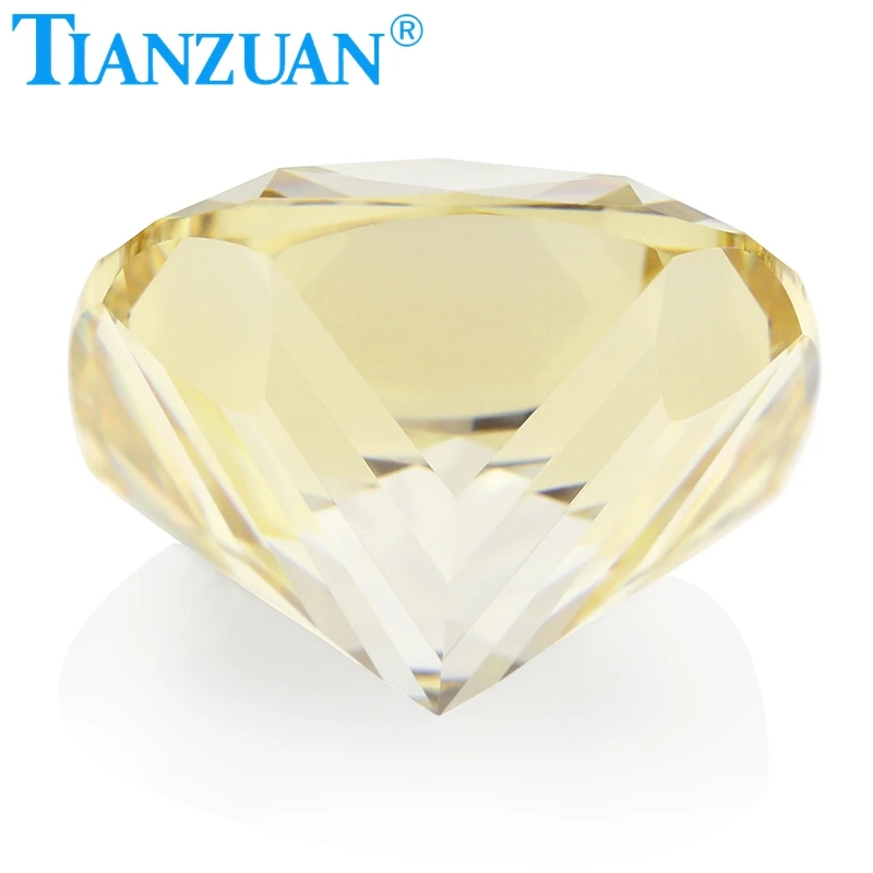 Свободные фианиты класса 6A, форма подушки, Алмазная огранка, маленький желтый цвет, кубический цирконий, искусственные драгоценные камни