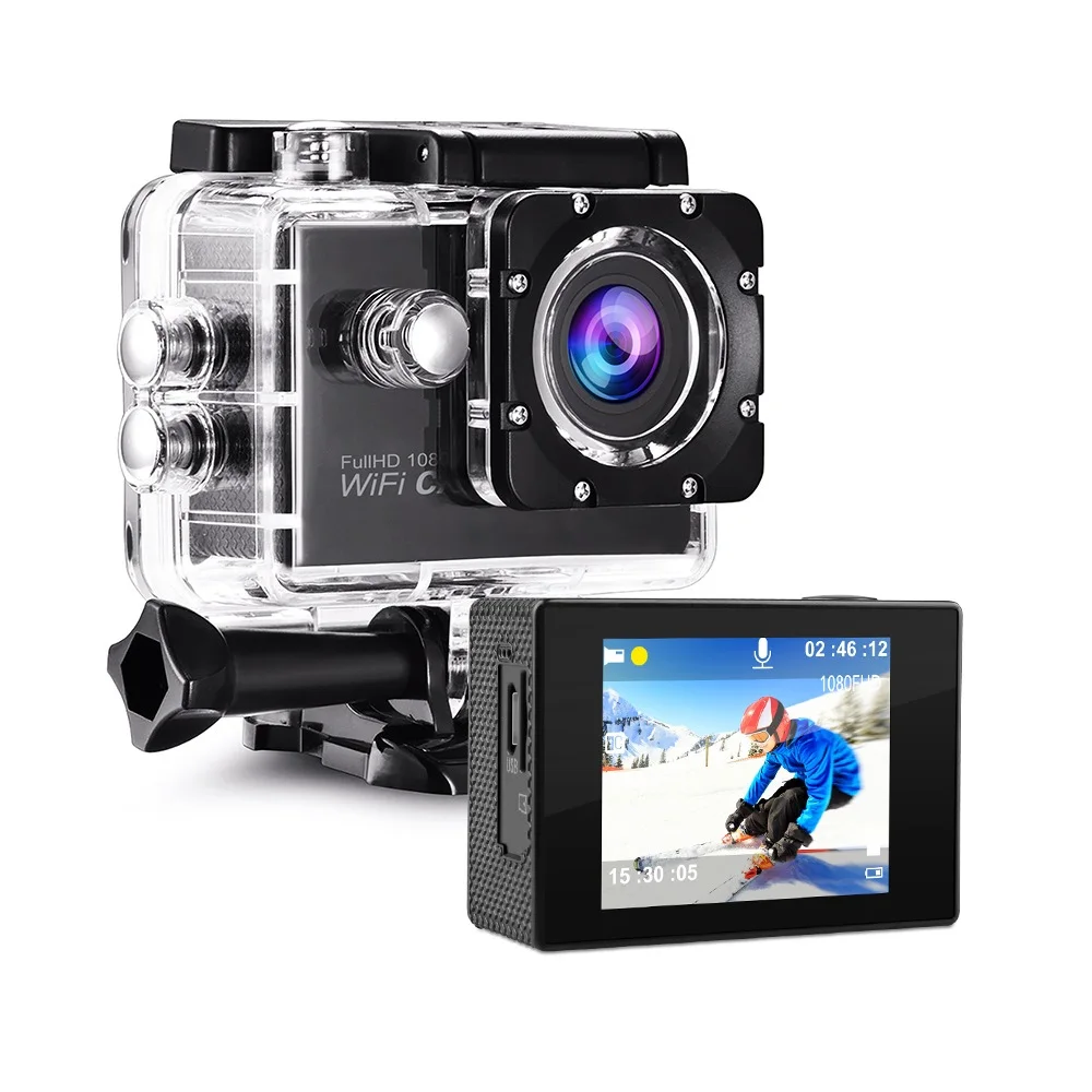 Ausek Bicycle Handlebar Front Light Computer Camera 1080P Hd Bike Motorcycle Helmet Sports Camera Hd Action Cam
