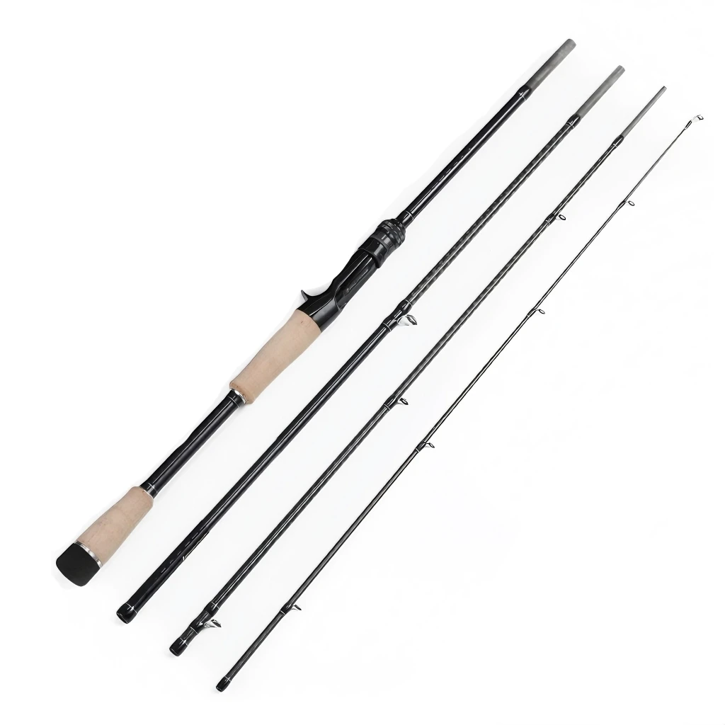 T1000 Carbon Fiber Fly Fishing Rod 2.3m 9ft Flying Fishing FUJI Guide 4 Section Lightweight Hard Fly Pole