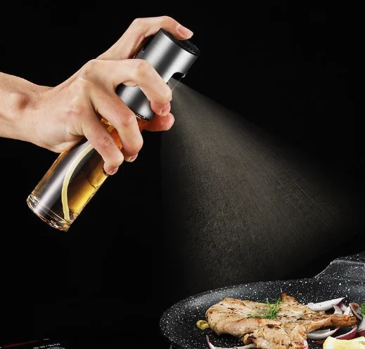 Oil BBQ Oil Spray Bottle Oil Sprayer Olive Transparent Kitchen Glass Newest Multi-function Creative Smart Kitchen Tools Cooking