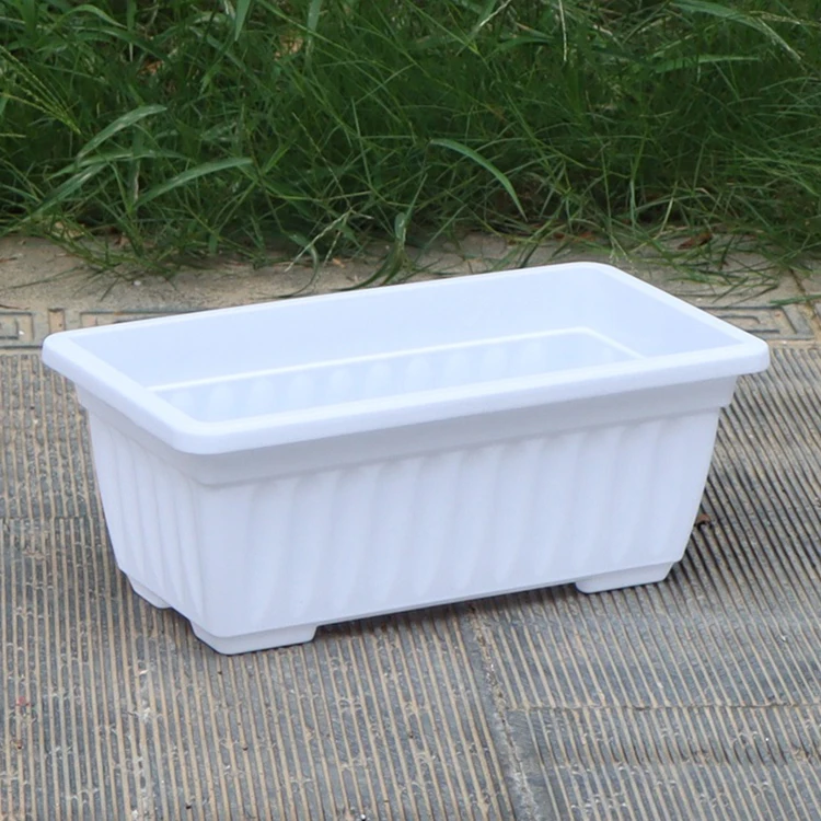 Wholesale Set Of 3 Large Size Outdoor Round And Rectangle Square GRC Fiber Concrete Pottery Flower Pot For Garden Decoration