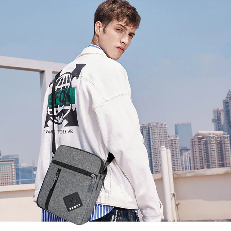 Мужская сумка-мессенджер через плечо 2021, мужские маленькие сумки-слинги для работы, деловые водонепроницаемые сумки из ткани Оксфорд, сумка, кошелек