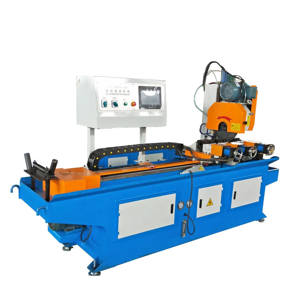
90 angle hydraulic round rotary circular saw cnc 45 degree metal stainless steel square pipe and tube cutting machine 