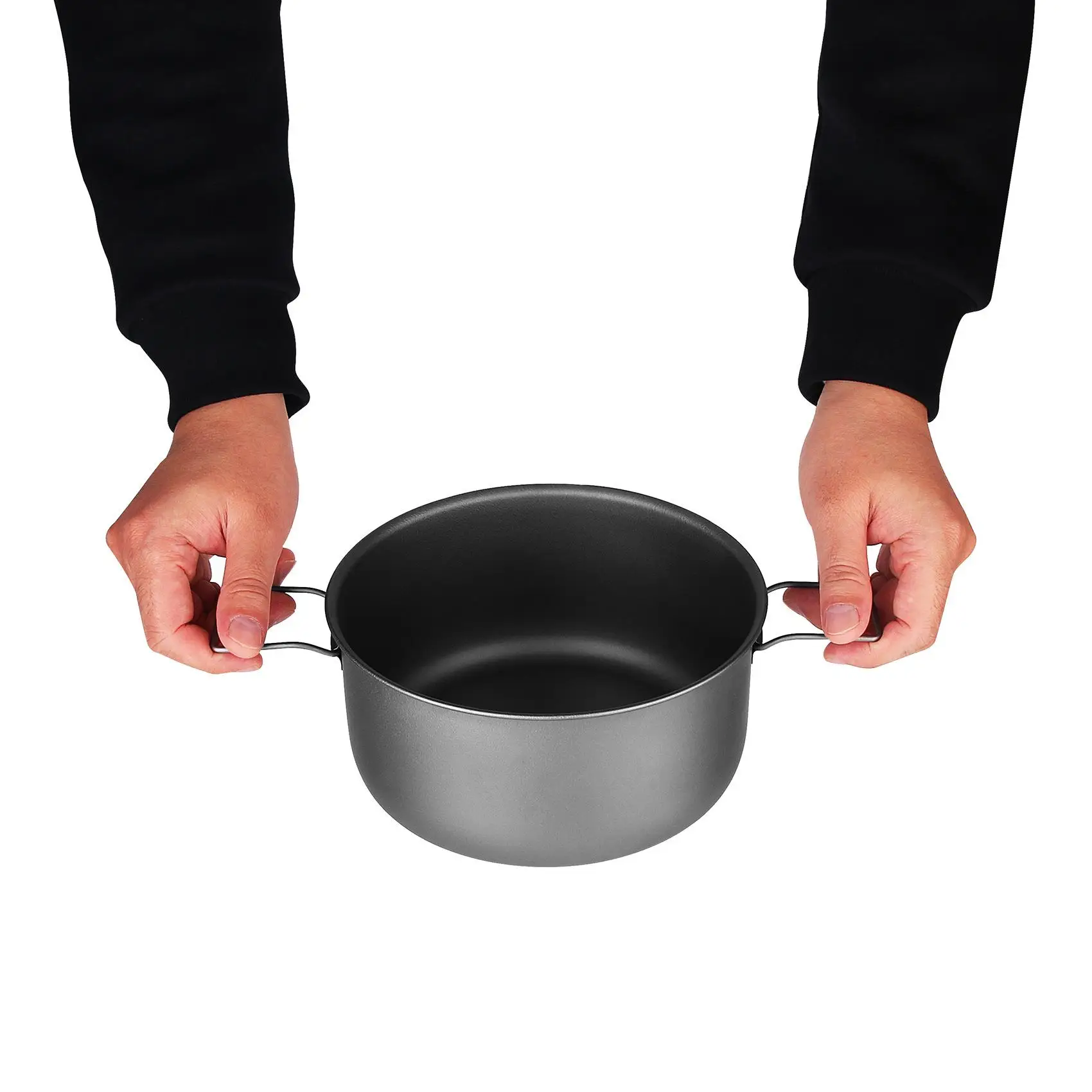 Outdoor Portable Pure Titanium Pan Titanium Non-stick Frying Pan For Camping