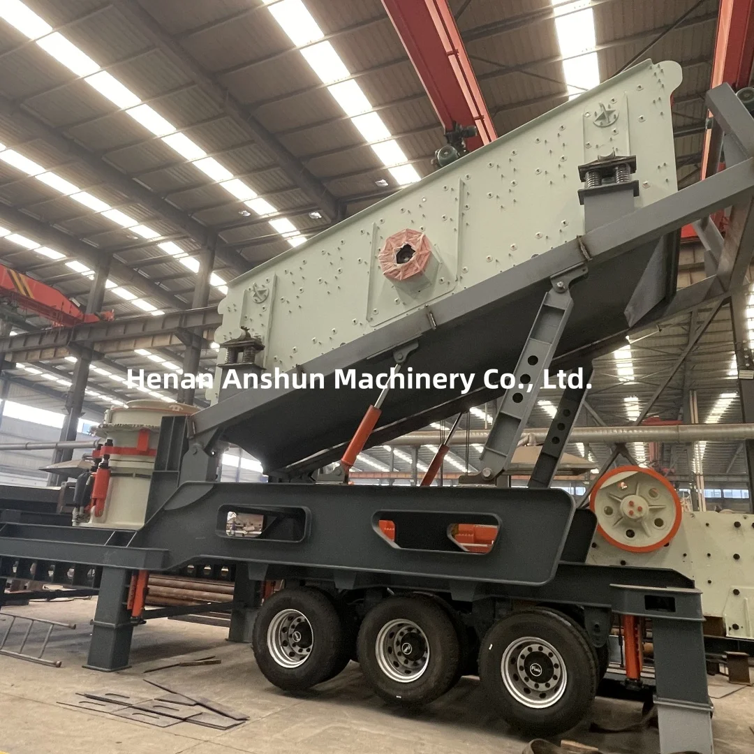 Primary Mining Quarry Mobile Coal Rock Impact Stone Crushing and Sand Gravel Screening Plant