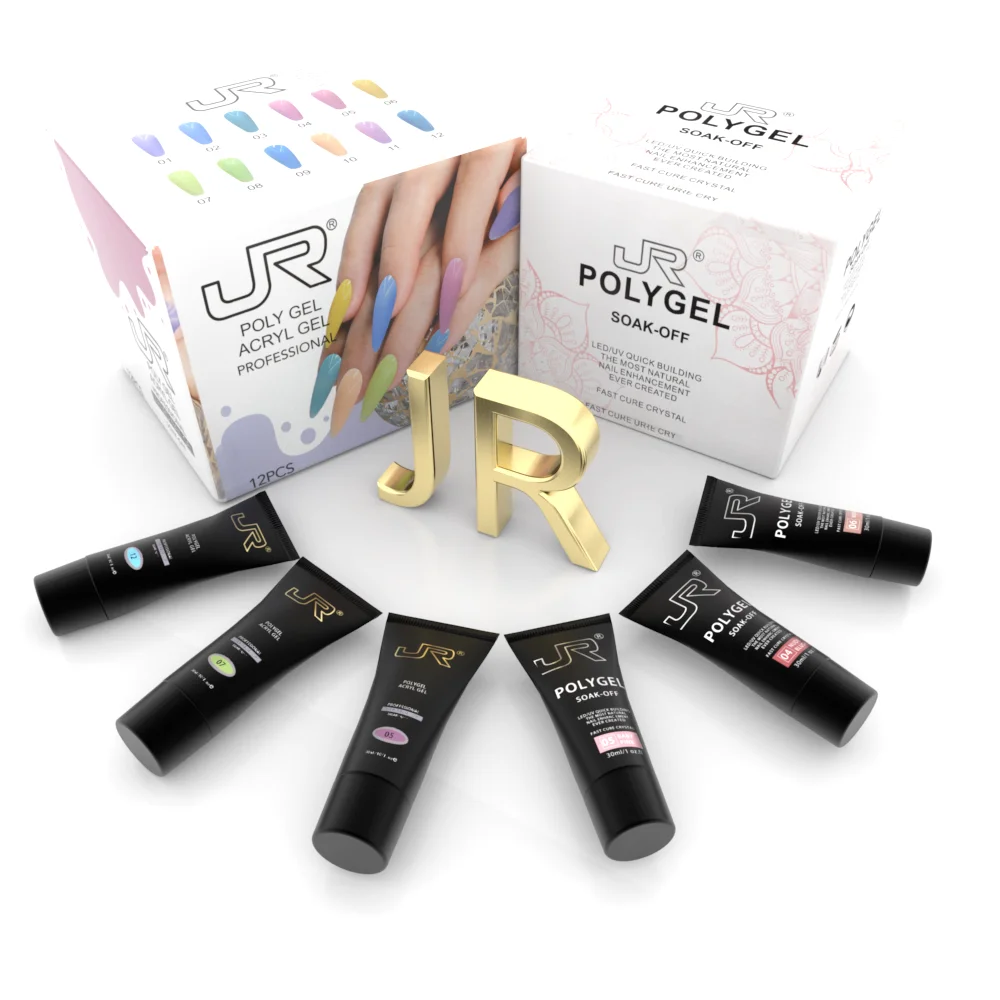 30ml nail acrylic gel fast building 6 colors extension set nail gel UV LED poly extension gel nail kit