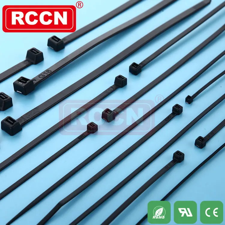 RCCN Weather Resistant G200STUV Nylon Cable Tie Black Nylon UV Resistant Electric Cable Ties UV Resistant Plastic Ties