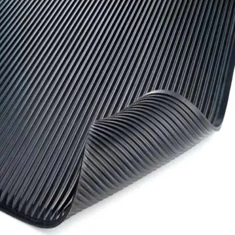 
Anti Slip Corrugated Fine Ribbed Rubber Floor Mat 