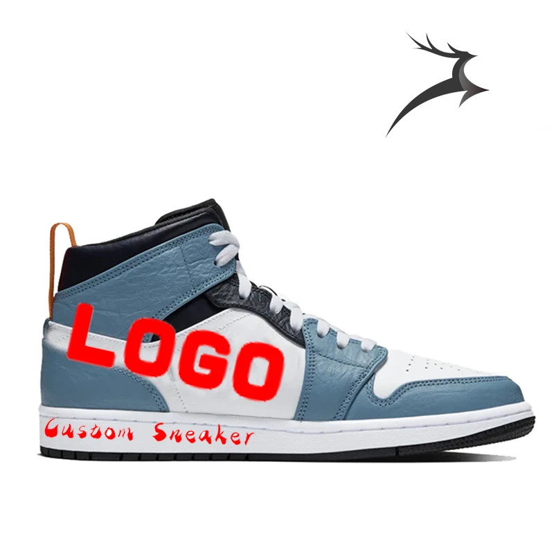 
2020 custom sneakers logo design lightweight leather fashion retro sneakers leather high top brand 