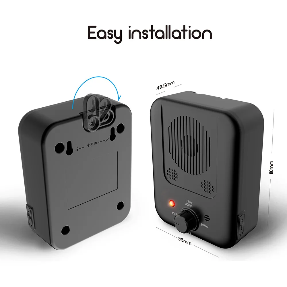 30KHZ Rechargeable Outdoor Cat Dog Barking Repeller Pet Deterrent Anti Bark Device Ultrasonic Dog Repeller Training Device