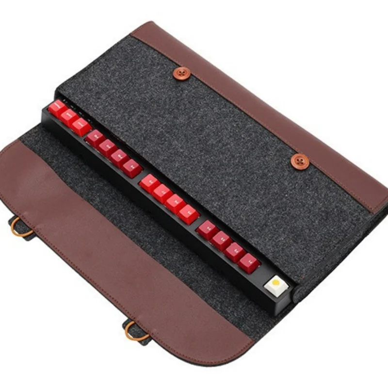 Wholesale Felt Keyboard Travel Case Simple Wireless Keyboard Bags Soft Scratch Proof Deep Gray Carrying Case