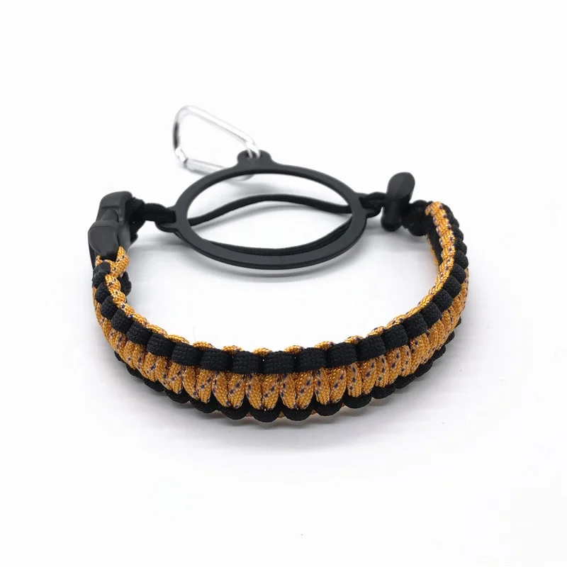 Handmade weave paracord bottle handle with carabiner and safety ring for wide mouth bottle