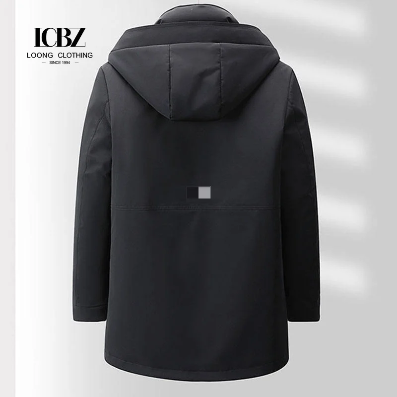 Winter Jacket Coat Boys Padded Black Long Custom Men Nylon Velvet Denim Jacket Manufacturers Fur Down Puffer Jacket