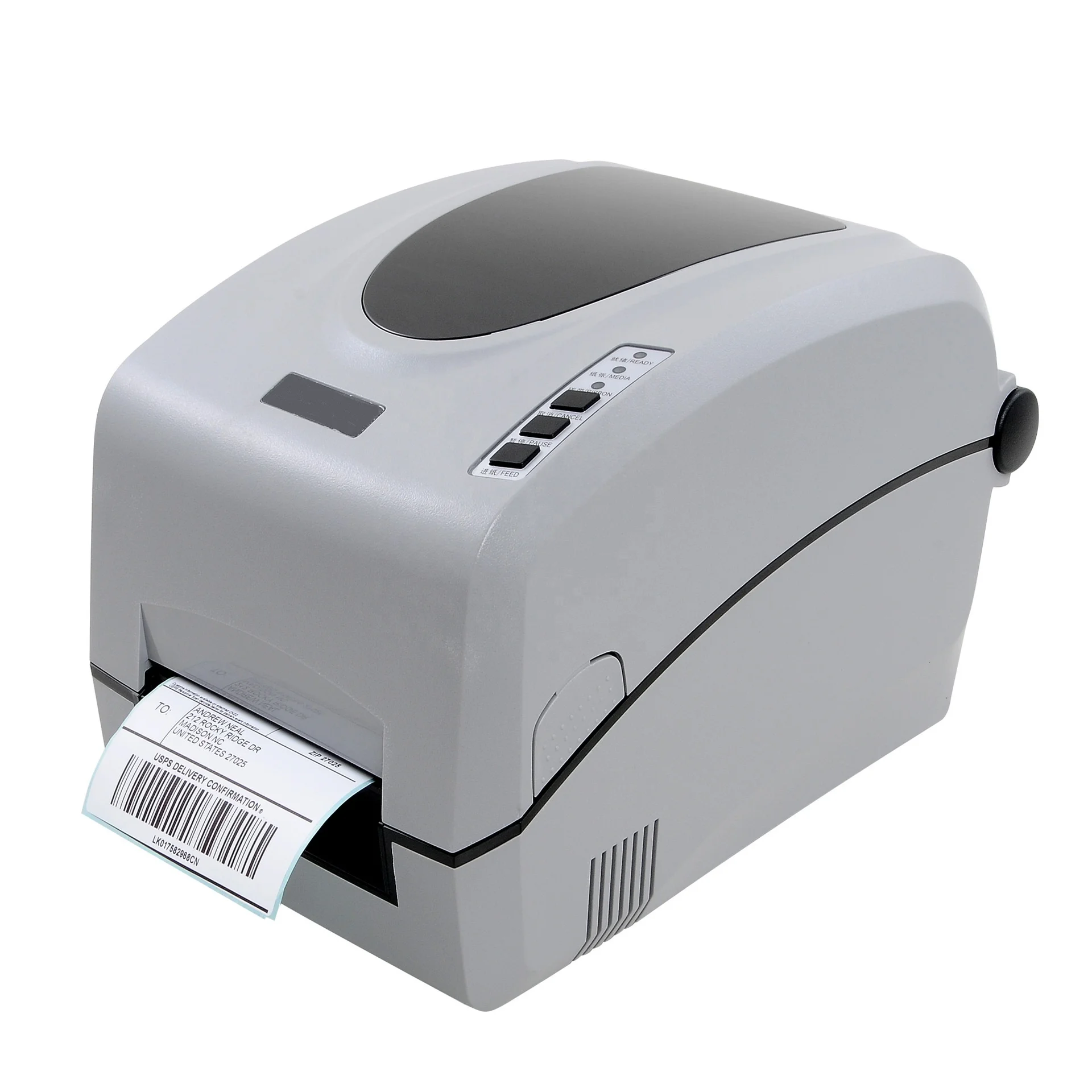 Ethernet Serials Portable Desktop Direct Thermal Transfer Barcode Label Receipt Printer+handle scanner