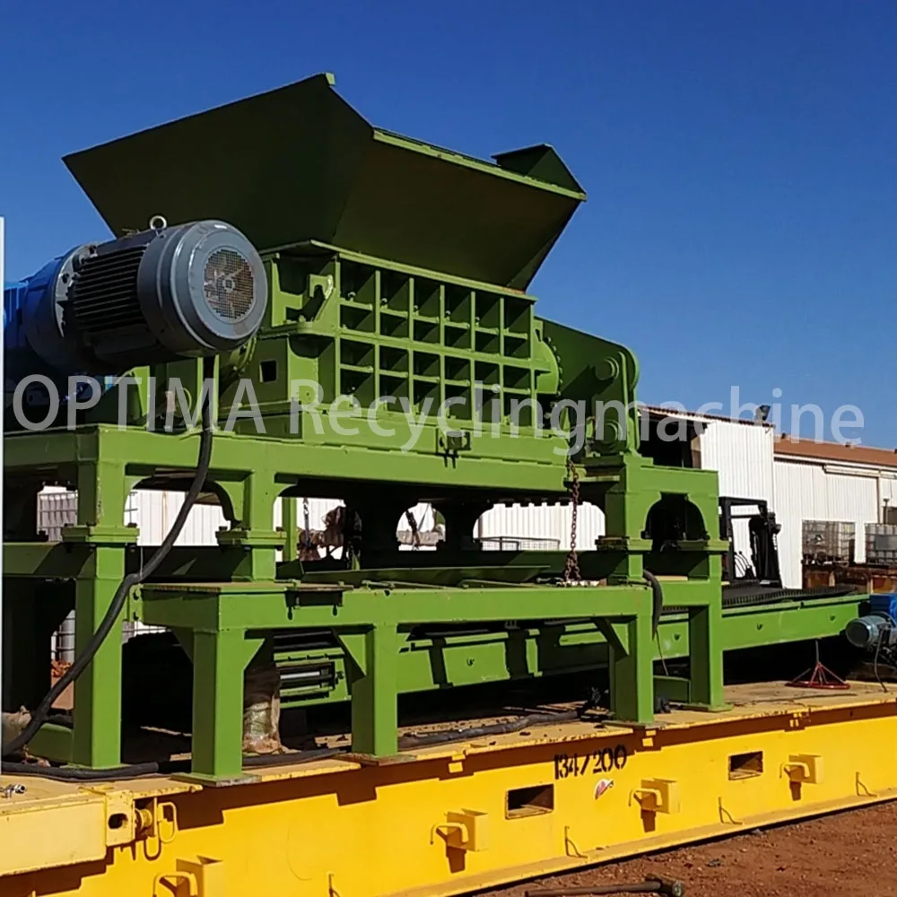 Powerful Tire Shredder old tire recycling plant for Tire derived Fuel 3000kg/h
