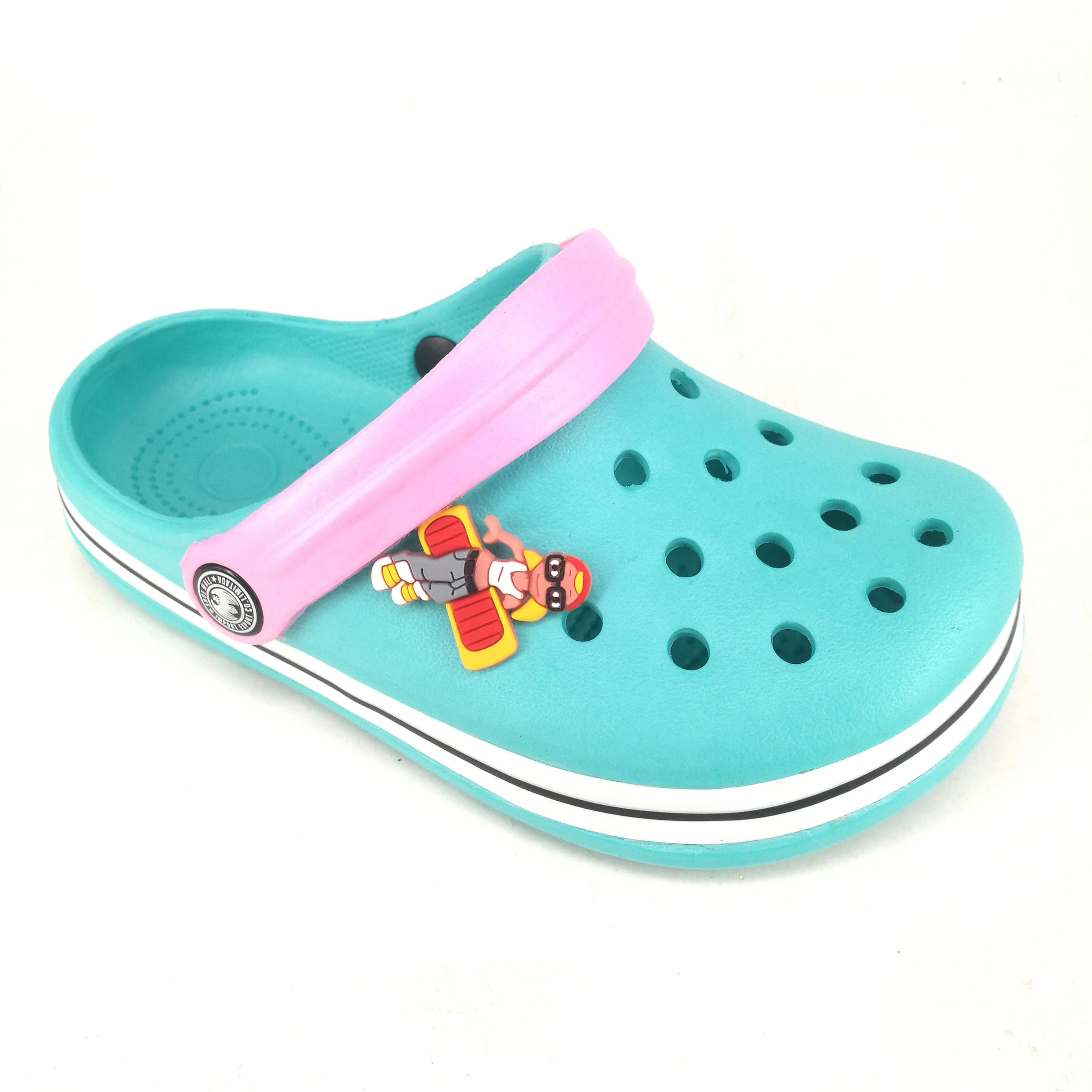 Детская обувь EVA с полосками без шнуровки, пляжные сланцы