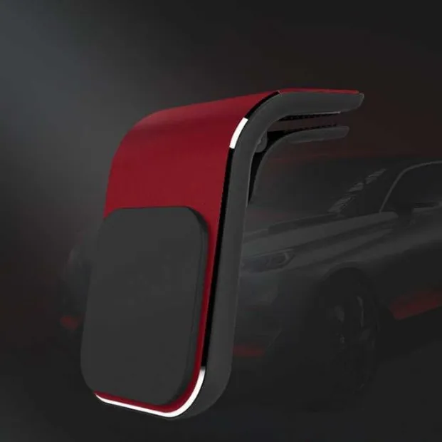 Fashion Design Car Phone Holder Metal Aluminum L Shape Universal Air Vent Magnetic Mobile Phone Car Holder