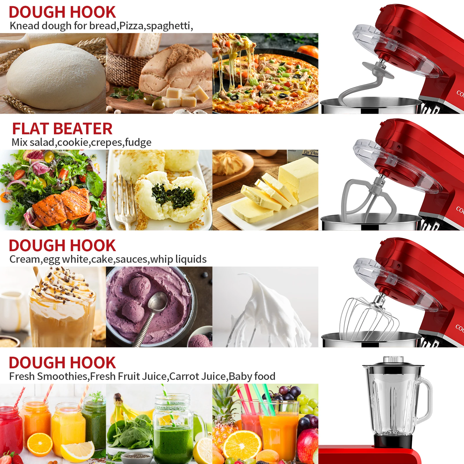 home appliances kitchen home 5 in1 multifunctional stand mixer with blender and meat grinder parts food mixers