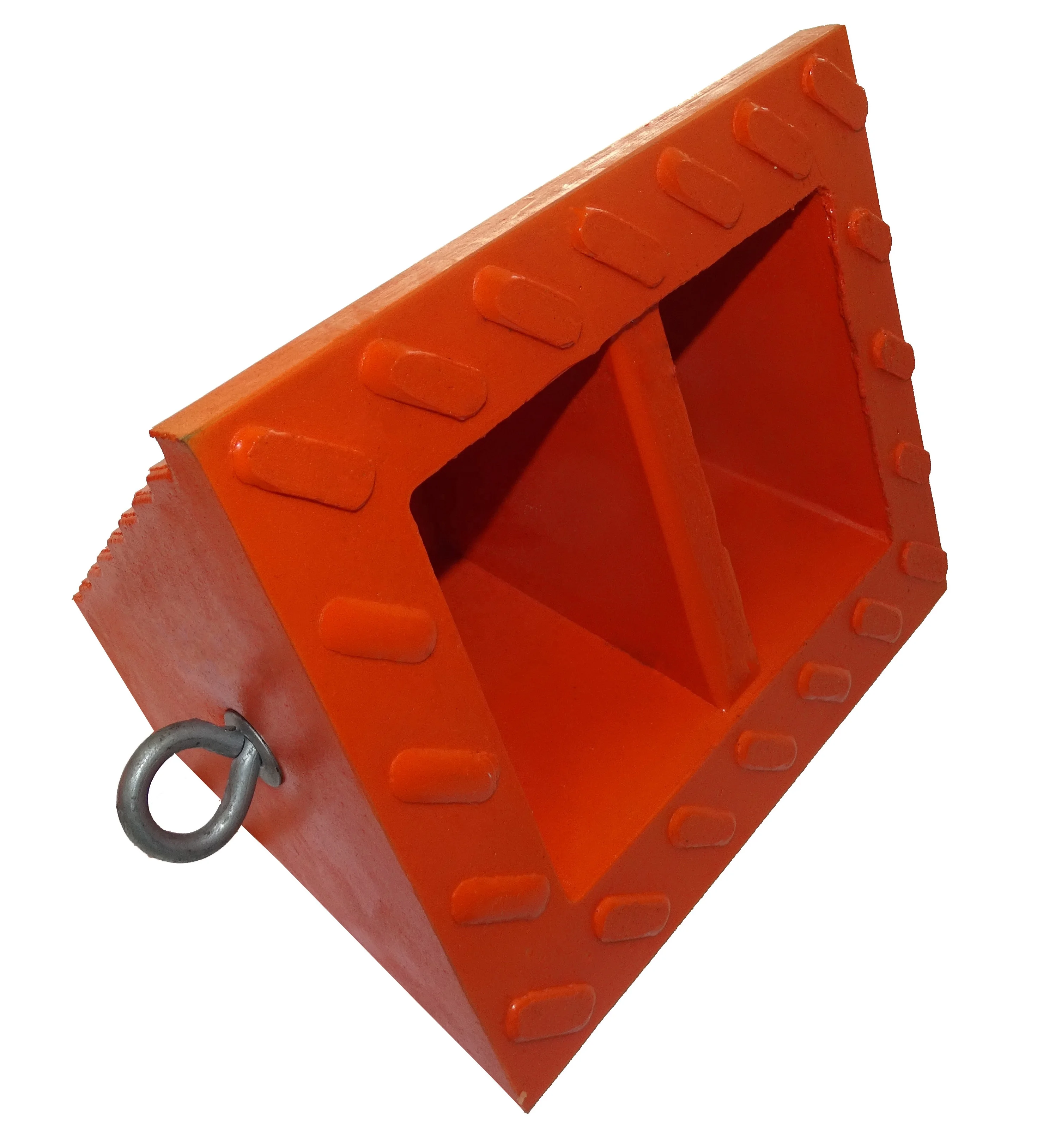 UCTS003 Safety Polyurethane Pyramid Wheel Chock Block with Hook UWC04 PU Chocks