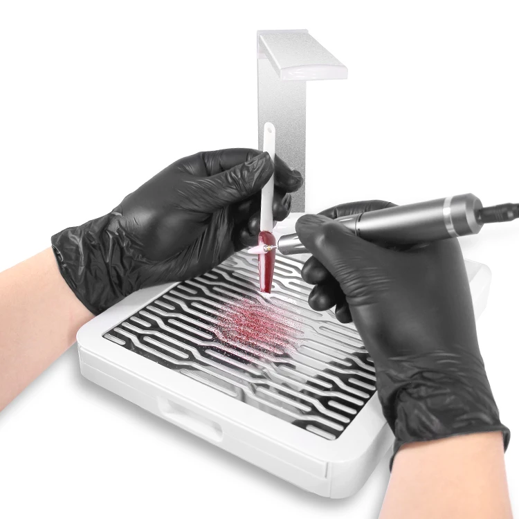 Powerful Electric Nail Table Vacuum Cleaner Dust Collector Extractor with Lamp