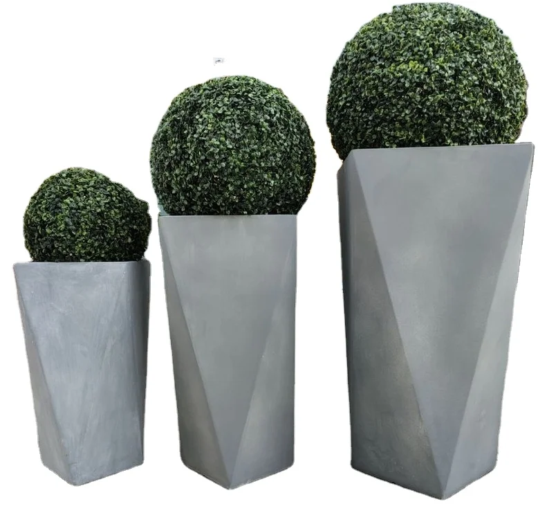 Factory customized Irregular shape magnesium mud flower pot in outdoor & indoor