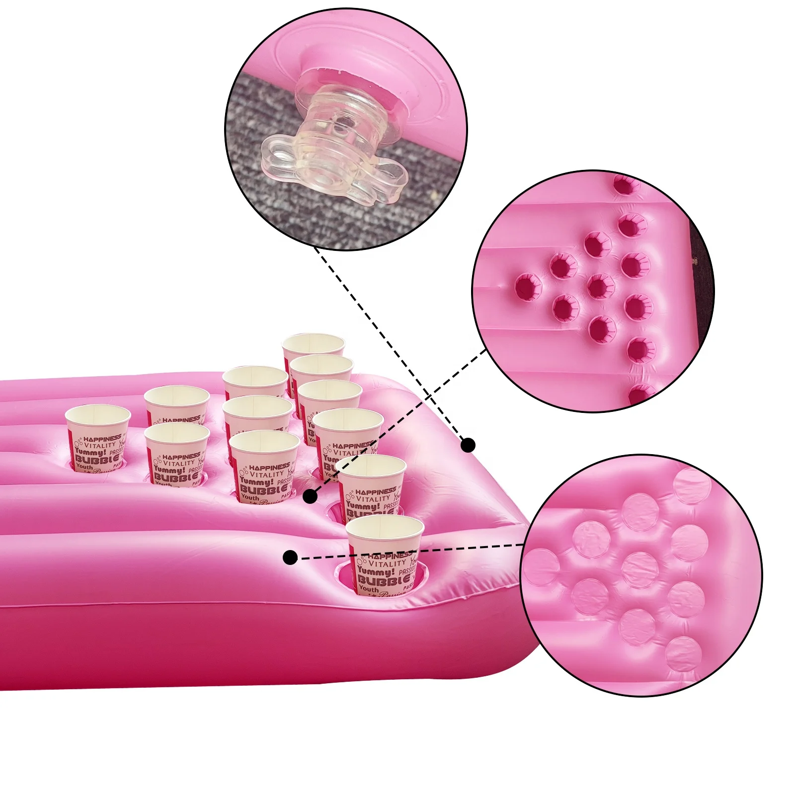 Inflatable Pool   Barge Table for Adult Pool  Games & Lounge Raft Pink