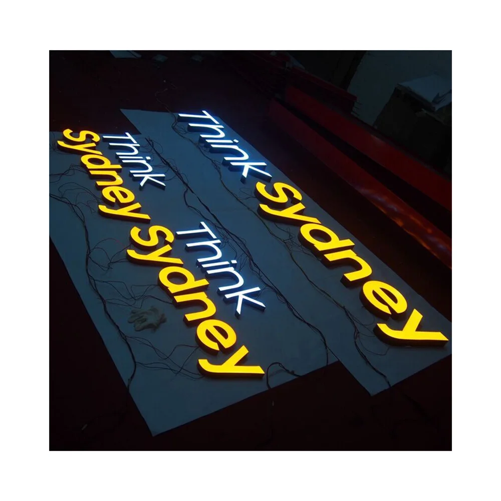 Custom 3D Acrylic Letter Signage front lit LED Lighting Advertising Illuminated Letters