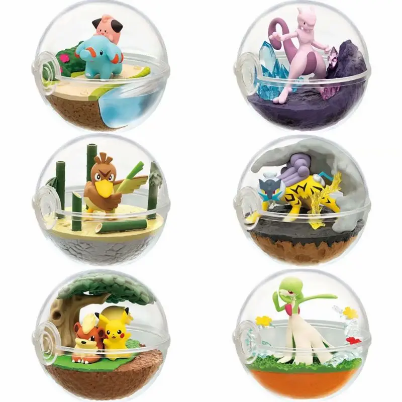 Hot Sale Pokemon Figure 1-10 Generation Transparent Pokeball Blind Box Figure Gashapon Machines