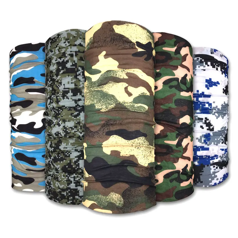 multifunctional Seamless Bandana breathable tubular Sublimation Print  Neckwear for outdoor sports camouflage series