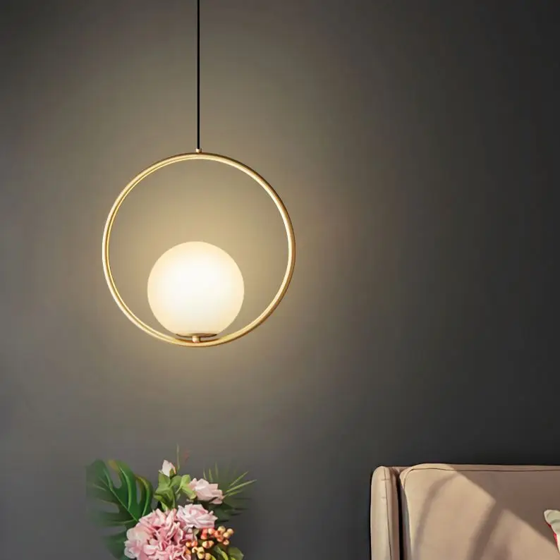 Kabo Lighting D1507 wholesale industrial retro pendant lamp ring shape ceiling pendant bedside pendant light for bedroom