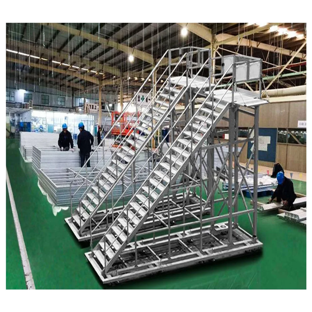 Adjustable Aluminum Truss System Stage Platform Step Ladder Frame for airplane maintenance