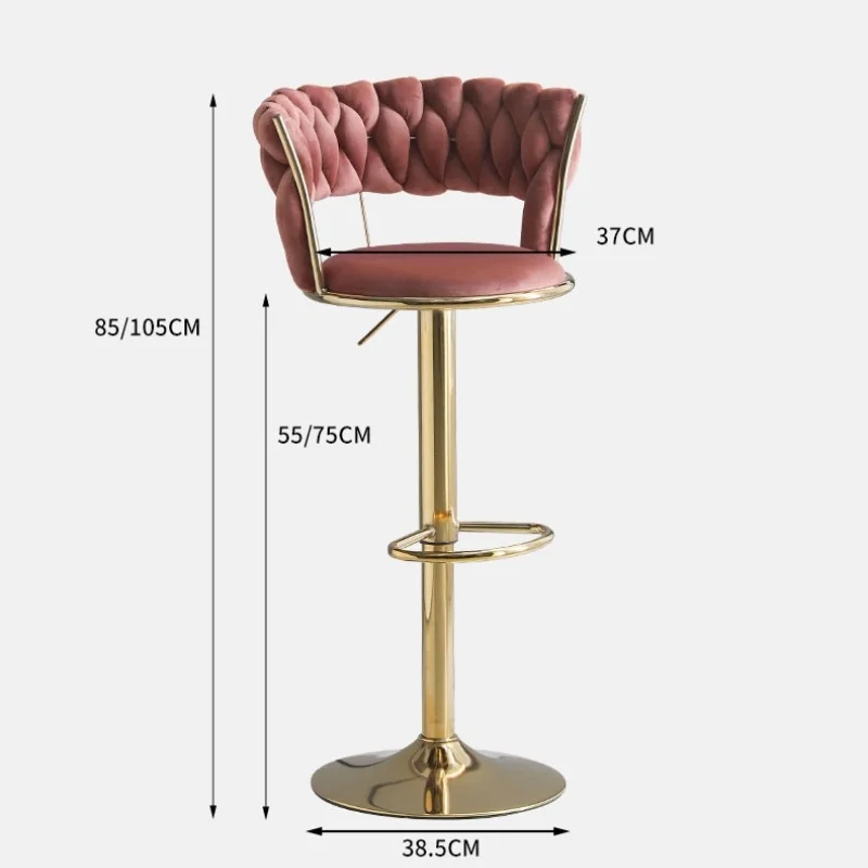 Nordic swivel chair high lift bar chair Modern simple backrest chair bar stool