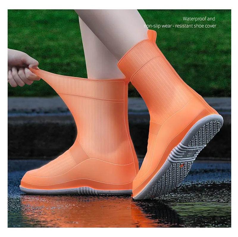 Manufacturer Factory High Quality Unisex Silicone Creative Cover durable Lasting Cover Rain Boots  Outdoor Light Rain Cover