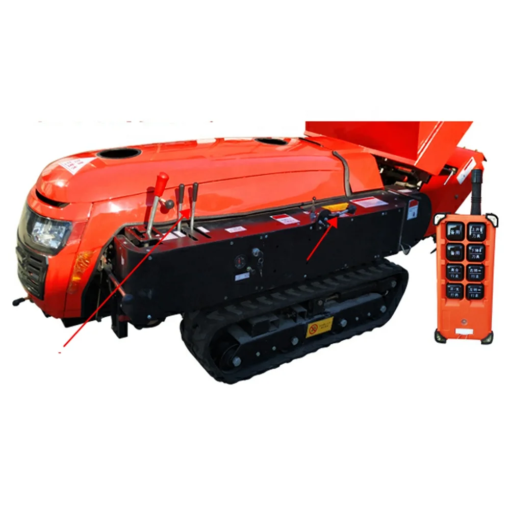 35HP remote control crawler tractor multifunction with Rotary Tiller Bulldozer Plowshare for orchard greenhouse Hill Dry land