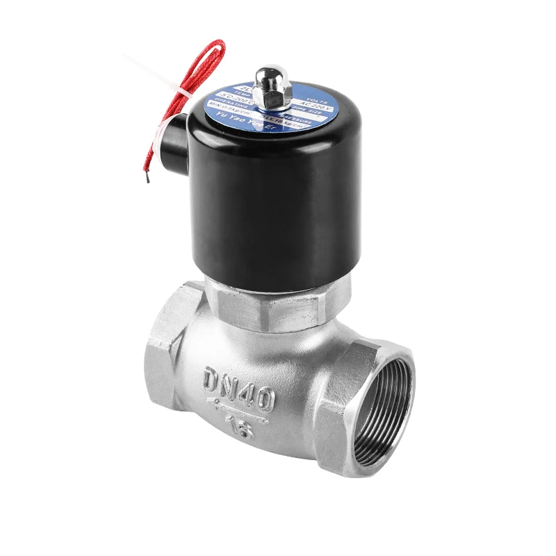 1.5 inch stainless steel normally closed solenoid valve high temperature and high pressure pilot operated piston control valve