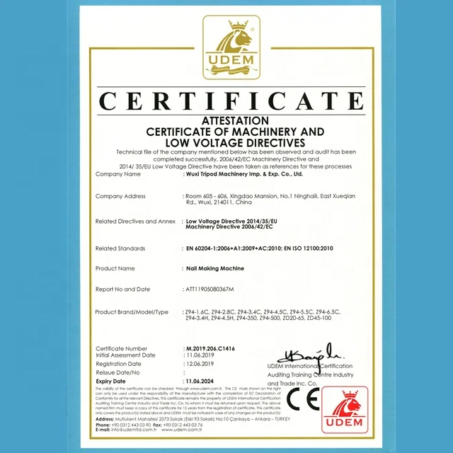 
Z94 type H heavy-duty durable low noise automatic wire nail/concrete nail making machine 