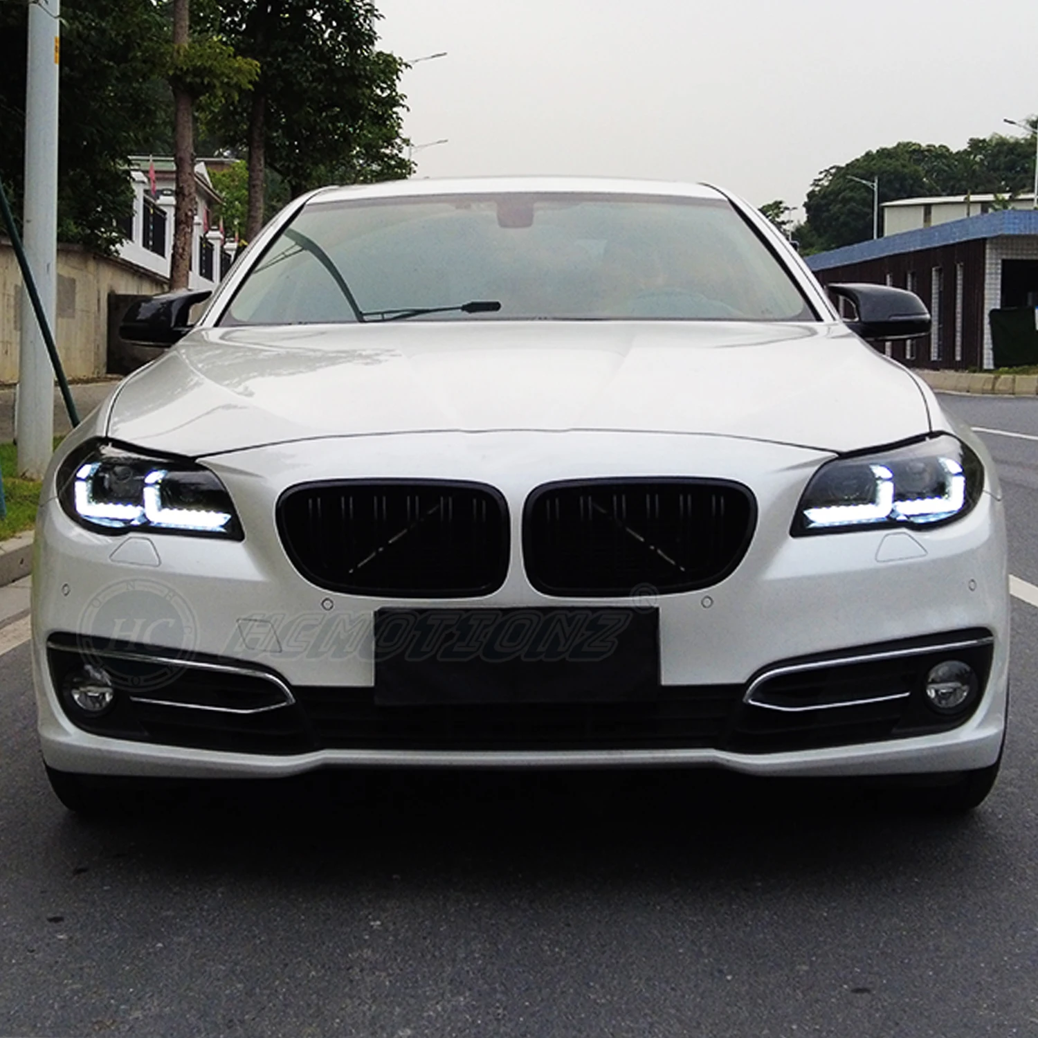 HCMOTIONZ Factory Car Front Lamps Assembly fit Xenon version without AFS 2018-2020 DRL LED Headlights For BMW F10 F18