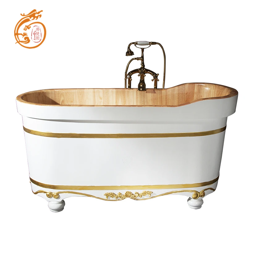 Wholesale Factory Price Wooden Freestanding Teak Wood Bathtub