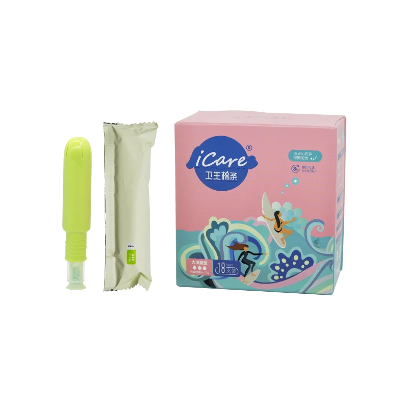 Soft Organic Hygienic Digital Menstruation Tampon with Custom Logo Box