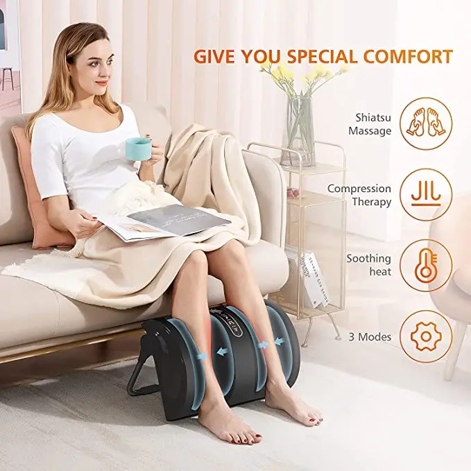 Top Seller EMS Air Press japanese foot job Shiatsu  Massager machine Foot And Leg Massager Wth Heat