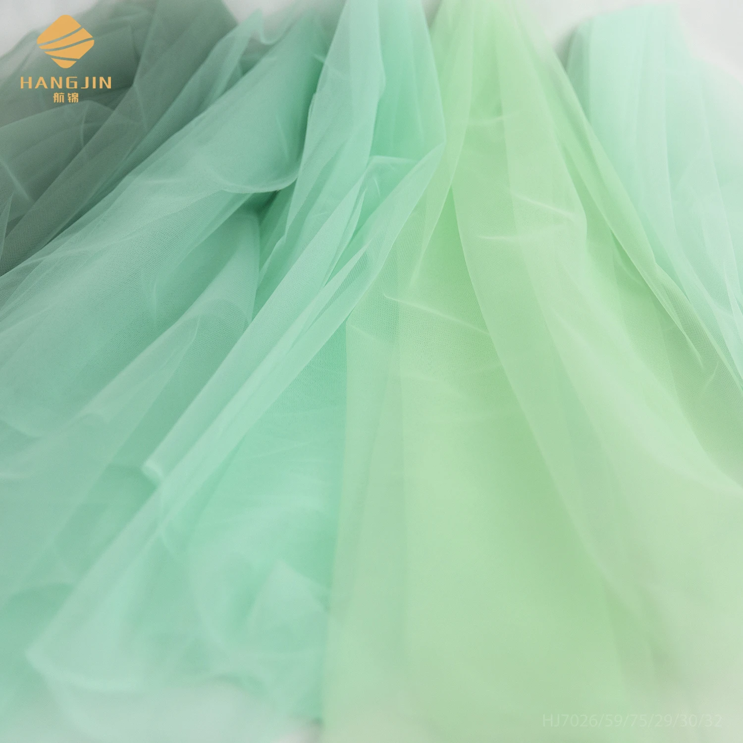 Polyester green Mesh Net Ins decoration tutu dress soft Tulle Light Green mesh tulle net