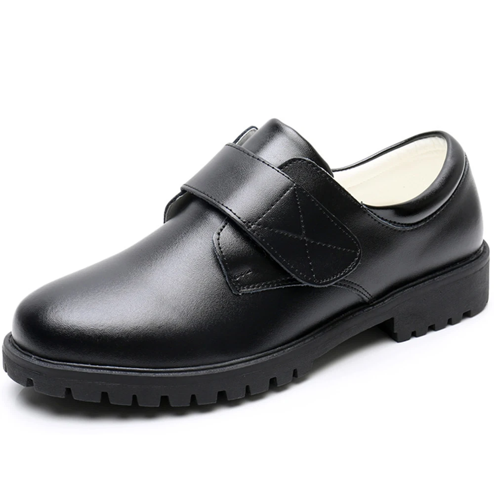 Детская черная кожаная школьная обувь EVERTOP для больших мальчиков, школьная обувь, Детская Классическая обувь для студентов (62473365845)