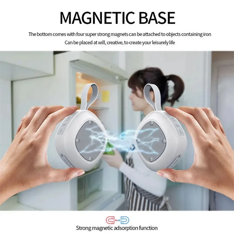 Creative Wireless Bluetooth Portable Fabric Wear-resistant Waterproof and Dustproof Mini Subwoofer Magnetic Suction Speaker