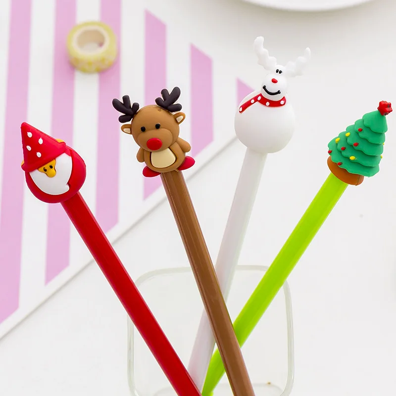 Christmas creative pen gel pen cute cartoon Christmas series neutral wholesale pen Christmas gift
