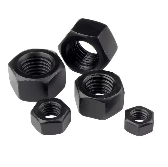 High Strength Class 8 Black Hex Lug Nuts 10mm to 12mm for Extreme Environments