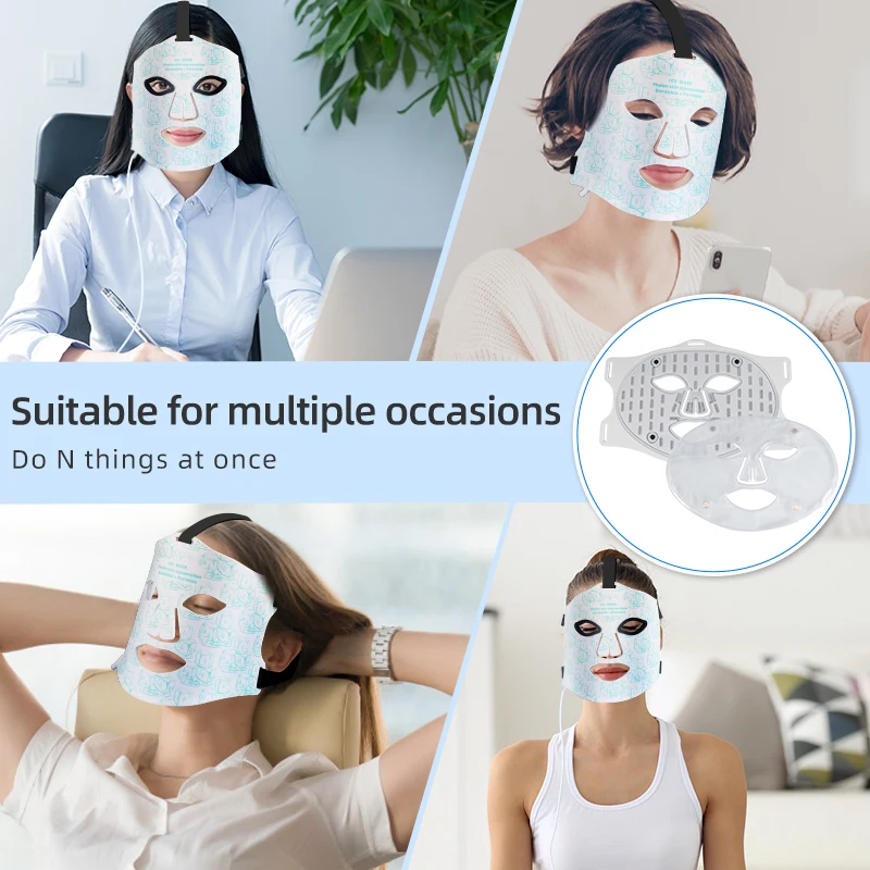 460NM 660NM 850NM Near Infrared Skin Care Devices LED Facial Face Red Light Therapy Mask