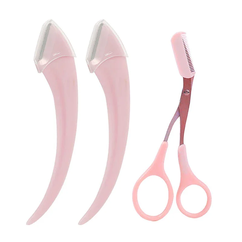 Women Eyebrow Trimmer Scissor Beauty Products Eyebrow Scissors Comb Stainless Steel Makeup Tools Beauty Scissors