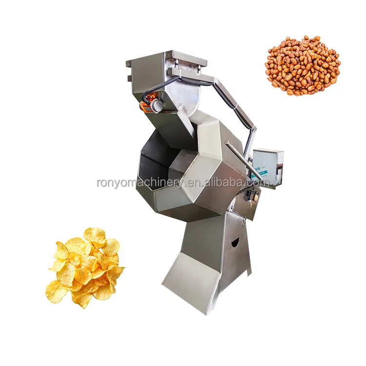 Multi-functional Automatic Octagonal Fried Snack Food Seasoning Machine Nut Snack Mixers Flavor Machine